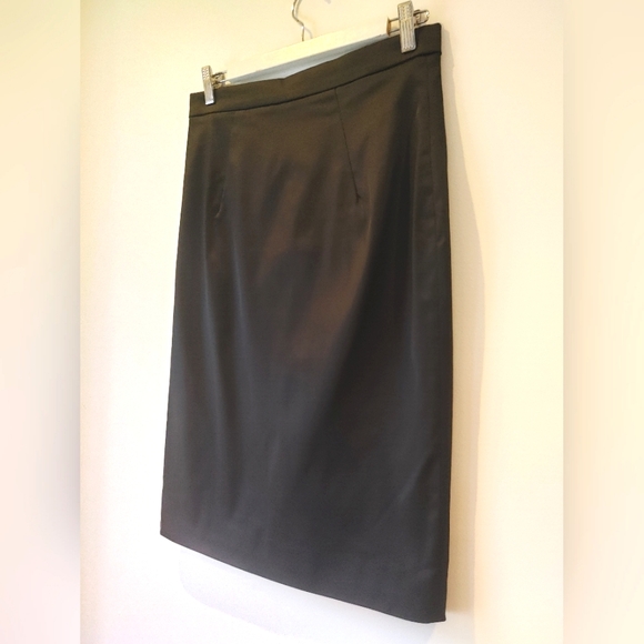 D&G Black Satin Finish Pencil Skirt Size 44 - Picture 2 of 11